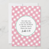 Pastel Waterverf Trees roze kerstKaart Aankondiging (Achterkant)