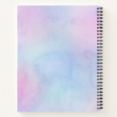 Pastel Waterverf True Beauty ligt binnen Paarse Notitieboek (Achterkant)