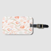 Pastel Waterverf Tulps Patroon Bagagelabel (Voorkant (horizontaal))