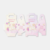 Pastel Waterverf Unicorn en Balloons Birthday Bedankdoosjes (Uitgevouwen)