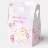 Pastel Waterverf Unicorn en Balloons Birthday Bedankdoosjes (Geopend)