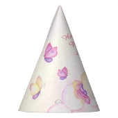 Pastel Waterverf Unicorn en Balloons Birthday Feesthoedjes (Links)