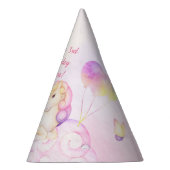 Pastel Waterverf Unicorn en Balloons Birthday Feesthoedjes (Rechts)