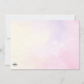 Pastel Waterverf Unicorn en Balloons Birthday Kaart (Achterkant)