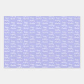 Pastel Waterverf Verjaardagsnaam Roze Paarse Inpakpapier Vel (Voorkant 2)