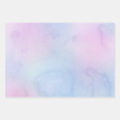 Pastel Waterverf Verjaardagsnaam Roze Paarse Inpakpapier Vel (Voorkant)