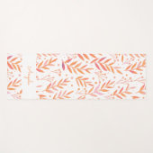 Pastel waterverf vertakt oranje personaliseerbaar yogamat (Voorkant (horizontaal))