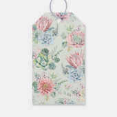 Pastel Waterverf vetplanten Baby shower dank u Cadeaulabel (Achterkant)