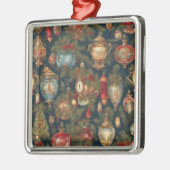 Pastel Waterverf Victoriaans kerstversieringen Metalen Ornament (Links)