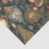 Pastel Waterverf Victoriaans kerstversieringen Tissuepapier (Detail)