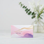 Pastel Waterverf Visitekaartje ontwerp (Staand voorkant)