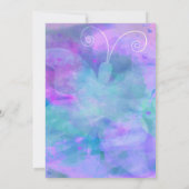 Pastel Waterverf Vlinder Feestuitnodigingen Kaart (Achterkant)