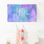 Pastel Waterverf vlinder gepersonaliseerde partij Spandoek (Insitu)