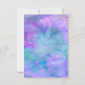 Pastel Waterverf Vlinder Tafelnummer Kaart (Achterkant)