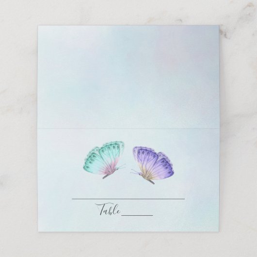  pastel Waterverf vlinders Plaatskaartje (Buitenkant ongevouwen)
