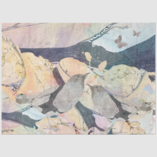 Pastel Waterverf Vogels & Vlinders Tissuepapier