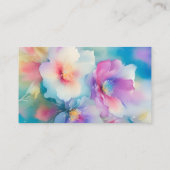 Pastel Waterverf Vrouwelijk Bloemen Professioneel Visitekaartje (Achterkant)