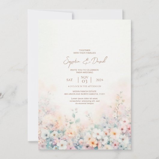 Pastel Waterverf Weddenschap Kaart (Voorkant)