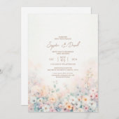 Pastel Waterverf Weddenschap Kaart (Voorkant / Achterkant)