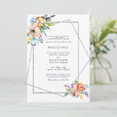 Pastel Waterverf White Beide ouders bruiloft Kaart (Staand voorkant)