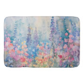 Pastel Waterverf Wilde Bloemenwei Badmat (Voorkant)
