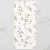 Pastel Waterverf Wildflower Wedding Menu (Achterkant)