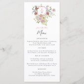 Pastel Waterverf Wildflower Wedding Menu (Voorkant)