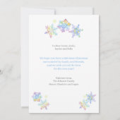 Pastel Waterverf Winter Sneeuwvlok Foto Kerstmis (Achterkant)