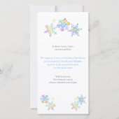 Pastel Waterverf Winter Sneeuwvlok Foto Kerstmis (Achterkant)