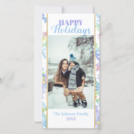 Pastel Waterverf Winter Sneeuwvlok Foto Kerstmis