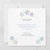 Pastel Waterverf Winter Sneeuwvlok Foto Kerstmis (Achterkant)