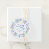 Pastel Waterverf Winter Sneeuwvlokken | FEESTDAGEN Bedankjes Labels (In situ)