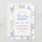 Pastel Waterverf Winter Sneeuwvlokken | Kerstmis Kaart (Voorkant)