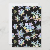 Pastel Waterverf Winter Sneeuwvlokken | Kerstmis Kaart (Achterkant)