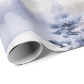 Pastel Waterverf winterbos Patroon Cadeaupapier (Rol Hoek)