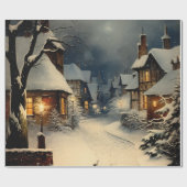 Pastel Waterverf winterbos Patroon Cadeaupapier (Vlak)