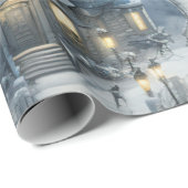 Pastel Waterverf winterbos Patroon Cadeaupapier (Rol Hoek)