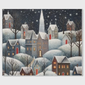 Pastel Waterverf winterbos Patroon Cadeaupapier (Vlak)