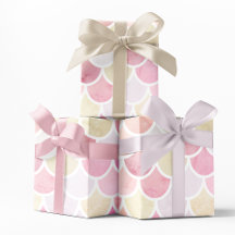 Pastel Waterverf Zeemeermin schaalpatroon met naam