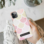Pastel Waterverf Zeemeermin schaalpatroon met naam iPhone 11Pro Max Hoesje<br><div class="desc">Pastel Waterverf Zeemeermin schaalpatroon met naam</div>