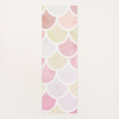 Pastel Waterverf Zeemeermin schaalpatroon met naam Yogamat (Achterkant)