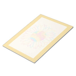 Pastel Waterverf Zonnebloem Ontwerp Notitieblok