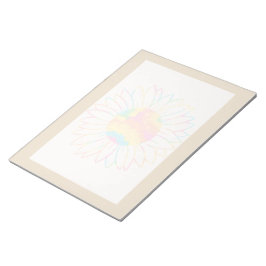 Pastel Waterverf Zonnebloem Ontwerp Notitieblok
