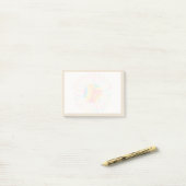 Pastel Waterverf Zonnebloem Ontwerp Post-it® Notes (Op bureau)