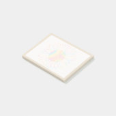 Pastel Waterverf Zonnebloem Ontwerp Post-it® Notes (Schuin)