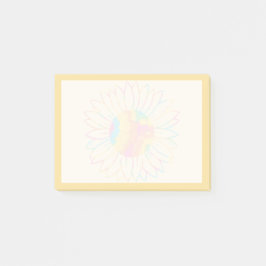 Pastel Waterverf Zonnebloem Ontwerp Post-it® Notes