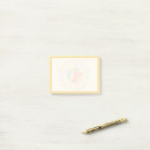 Pastel Waterverf Zonnebloem Ontwerp Post-it® Notes (Op bureau)
