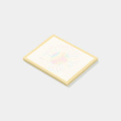 Pastel Waterverf Zonnebloem Ontwerp Post-it® Notes (Schuin)