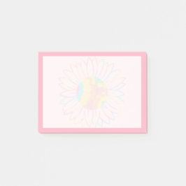 Pastel Waterverf Zonnebloem Ontwerp Post-it® Notes