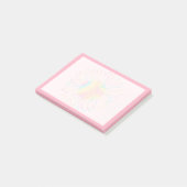 Pastel Waterverf Zonnebloem Ontwerp Post-it® Notes (Schuin)